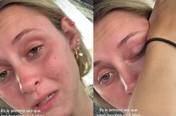 VIDEO | "Dura realidad" joven llora al ver cuánto se gasta en gasolina y se hace viral