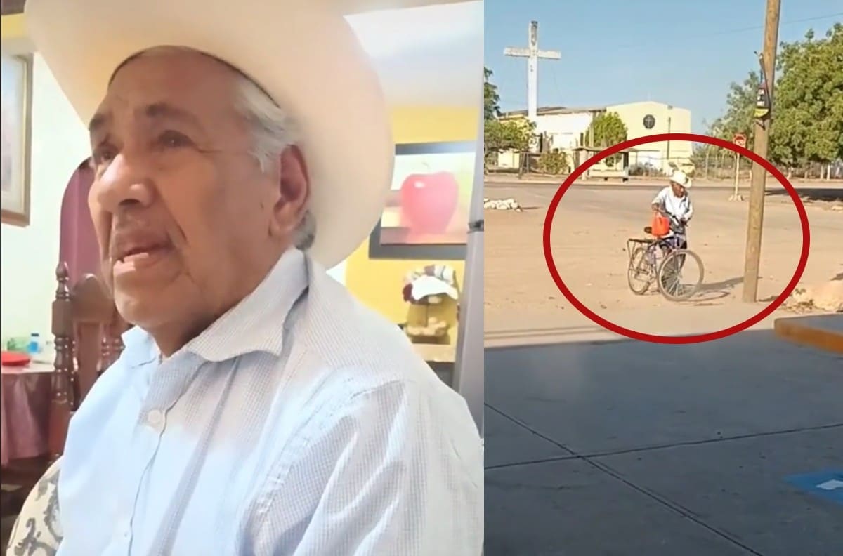VIDEO| Tierno abuelito le lleva todos los días el 'lonche'a su nieta y se vuelve viral