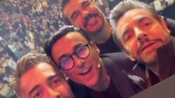 Omar Chaparro, Eugenio Derbez, Adrián Uribe y Adal Ramones bailan juntos en el escenario