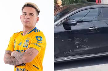 VIDEO | Yeferson Soteldo chocó su auto de lujo en Nuevo León y se sospecha que iba tomado