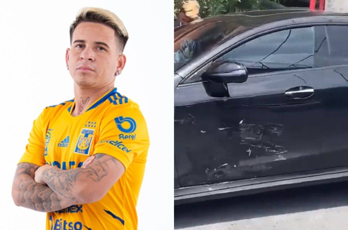 VIDEO | Yeferson Soteldo chocó su auto de lujo en Nuevo León y se sospecha que iba tomado