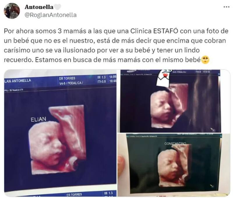 Este fue el tuit viral. Créditos: @RoglanAntonella