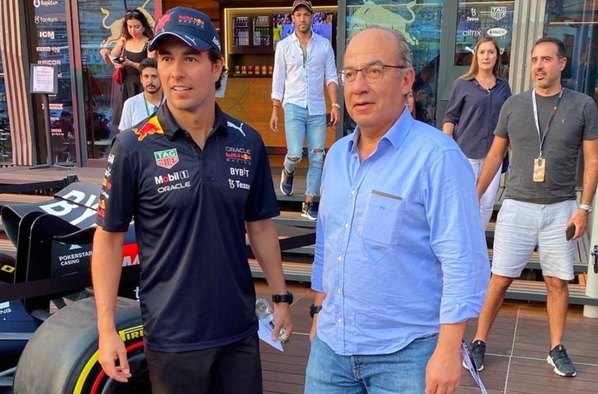 Felipe Calderón se defiende ante las críticas de su celebración con Checo Pérez
