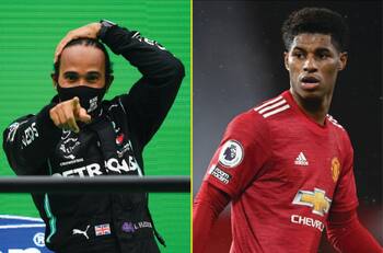 Una de las inspiraciones de Lewis Hamilton es un futbolista del Manchester United