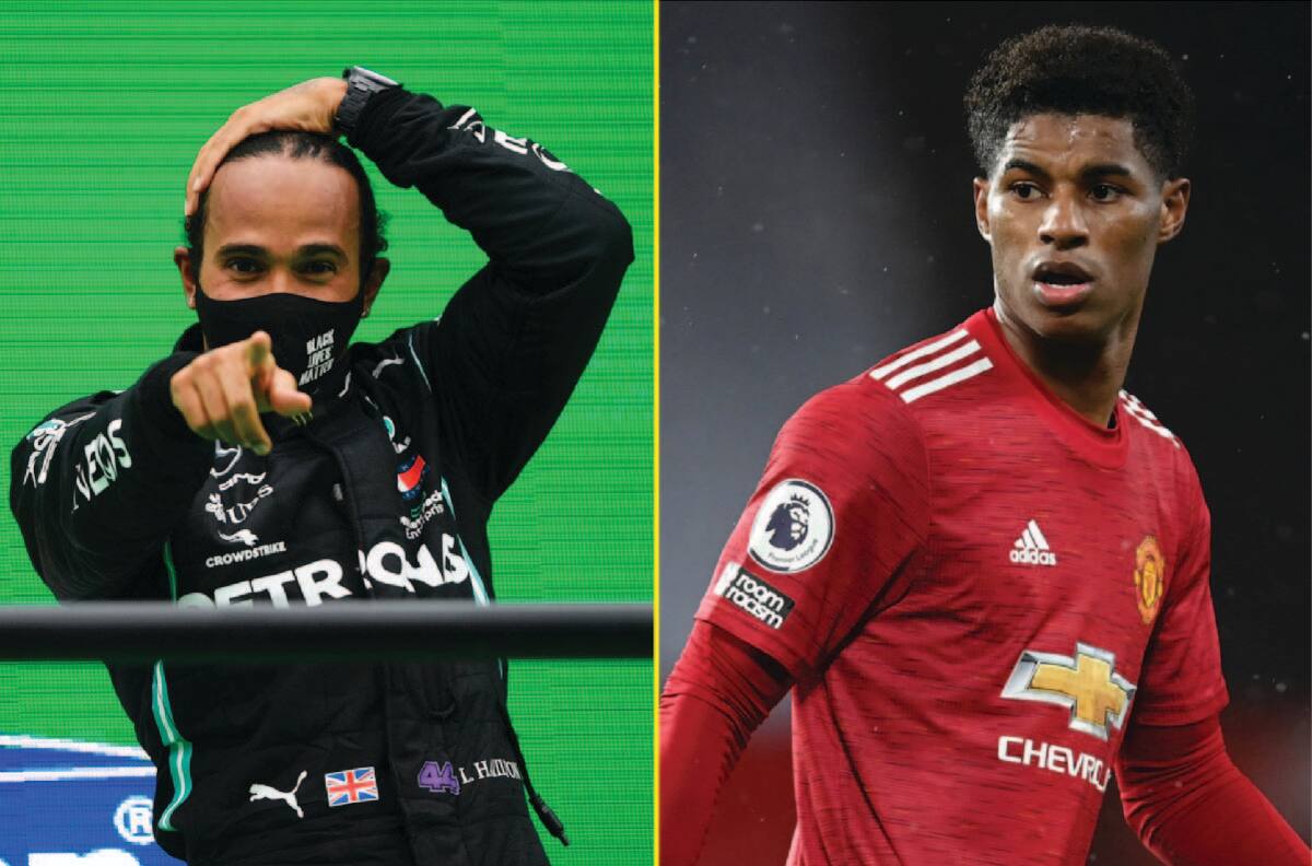 Una de las inspiraciones de Lewis Hamilton es un futbolista del Manchester United