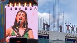 Albañiles se hacen virales por presenciar el show de Julieta Venegas en Pa’l Norte desde la construcción donde trabajaban