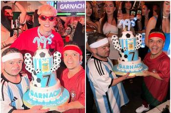 Alejandro Garnacho invitó personas de talla baja disfrazadas de Messi y Cristiano Ronaldo para celebrar su cumpleaños