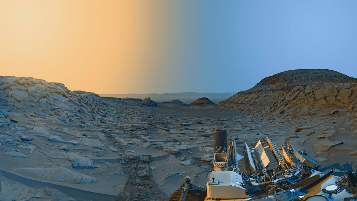 Esta es la imagen que compartió el Rover Curiosity. Crédito: Twitter MarsCuriosity