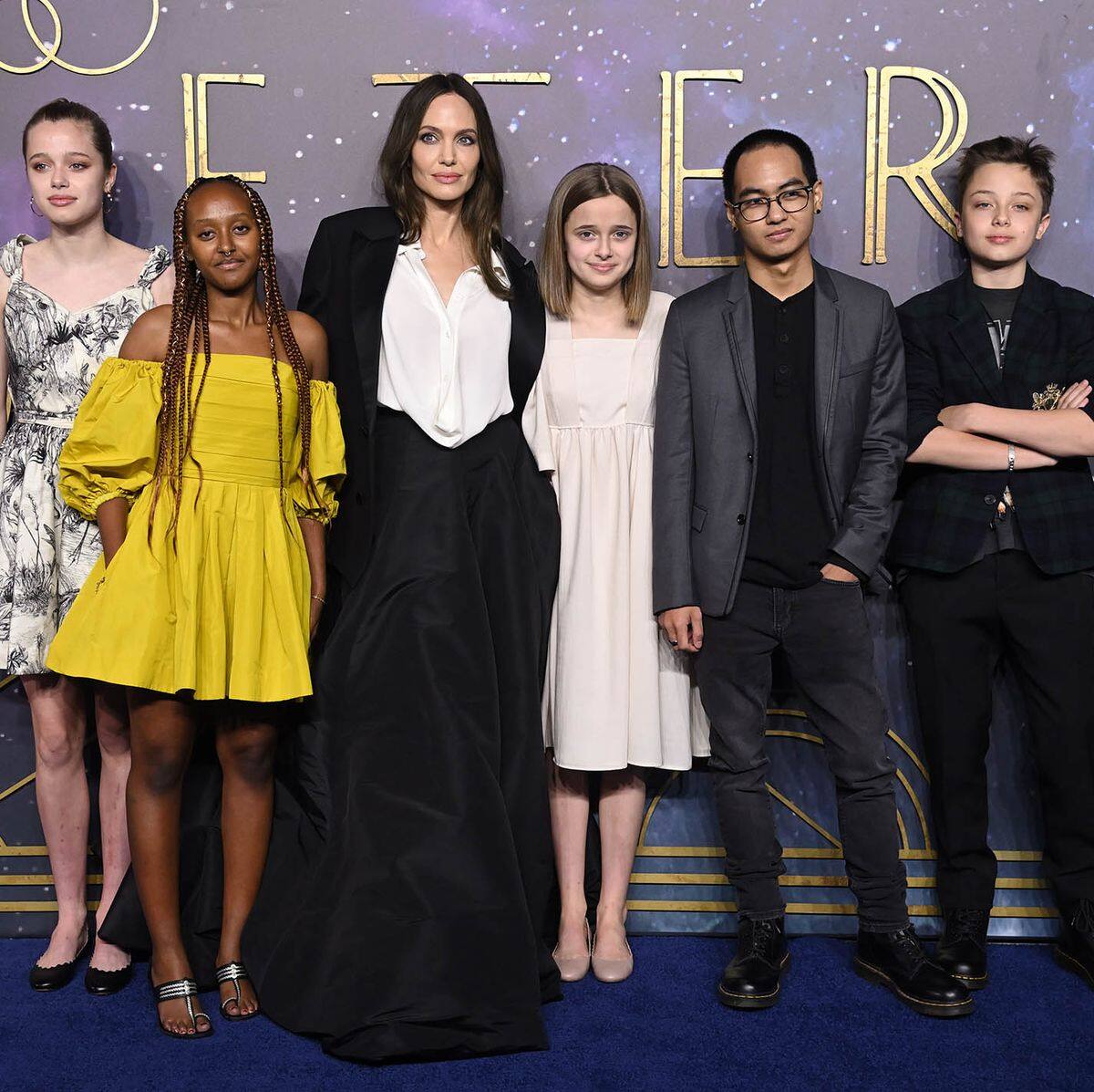 Angelina Jolie con su familia