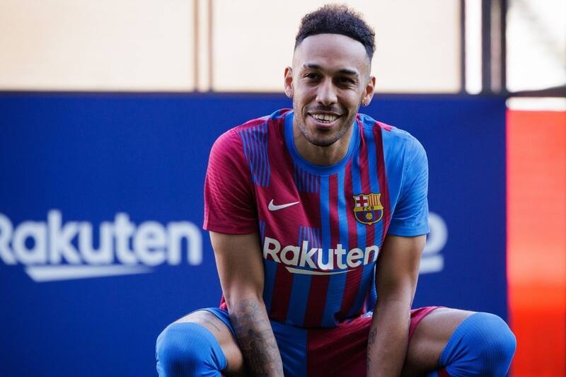 Aubameyang solo disputó con el FC Barcelona ocho minutos en LaLiga 2022-2023.
