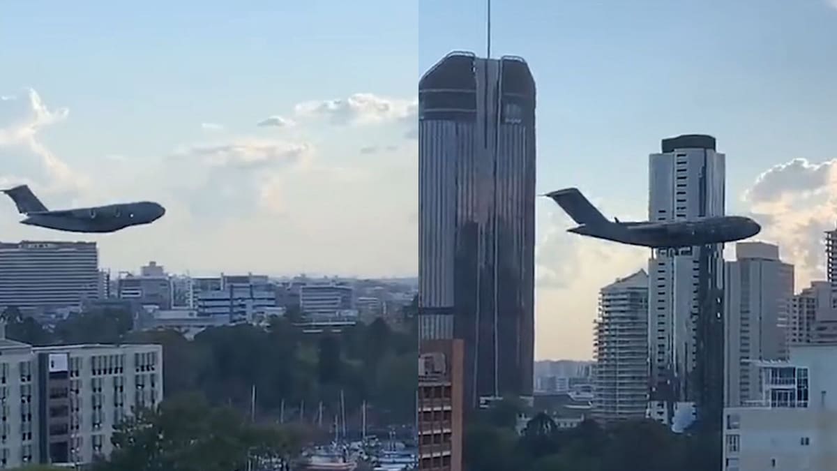 VIDEO | Sobrevolaron un avión en medio de una ciudad de Australia: “El detonao que jugó mucho GTA”