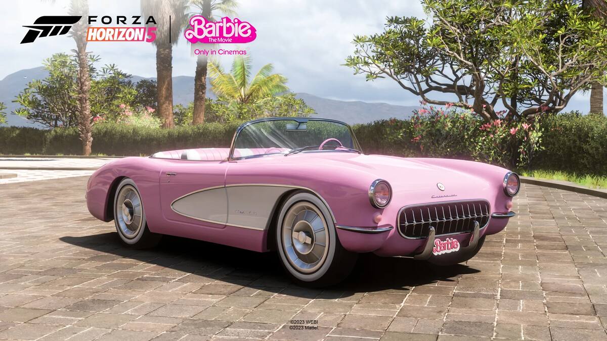 ¡El icónico auto de Barbie! Créditos: Mattel - Microsoft.