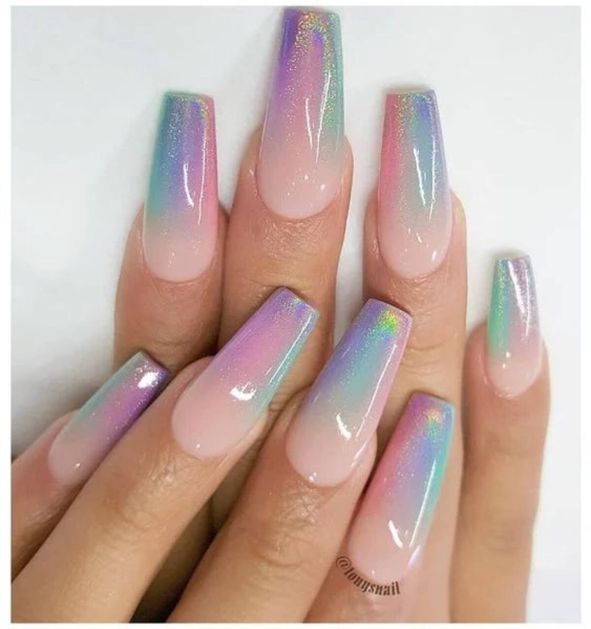 Uñas ombré.