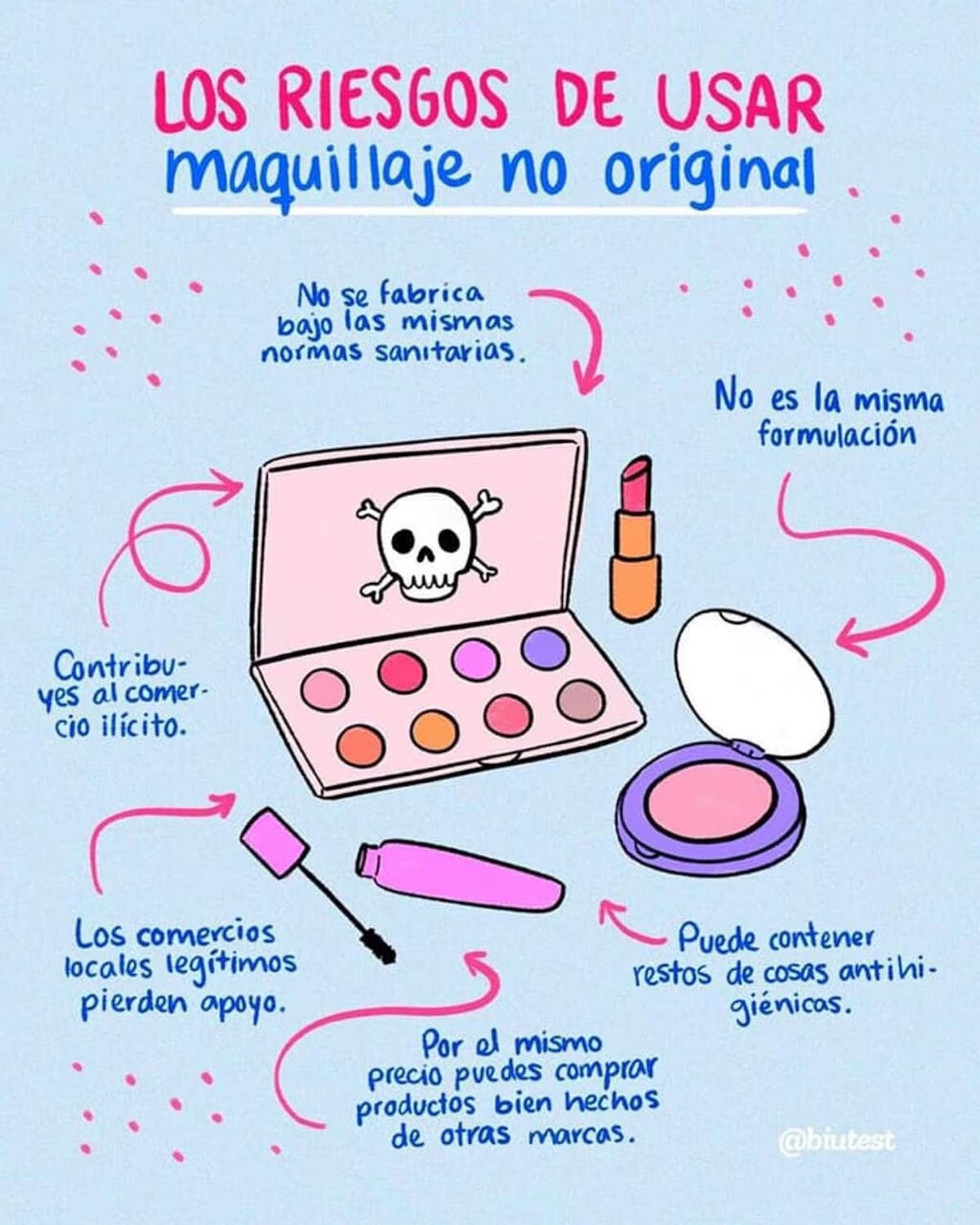 Conoce los riesgos de usar maquillaje falso.
