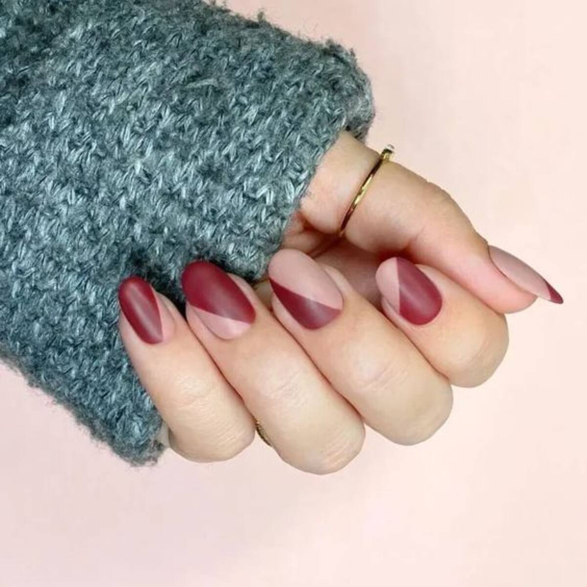 Uñas bicolor.