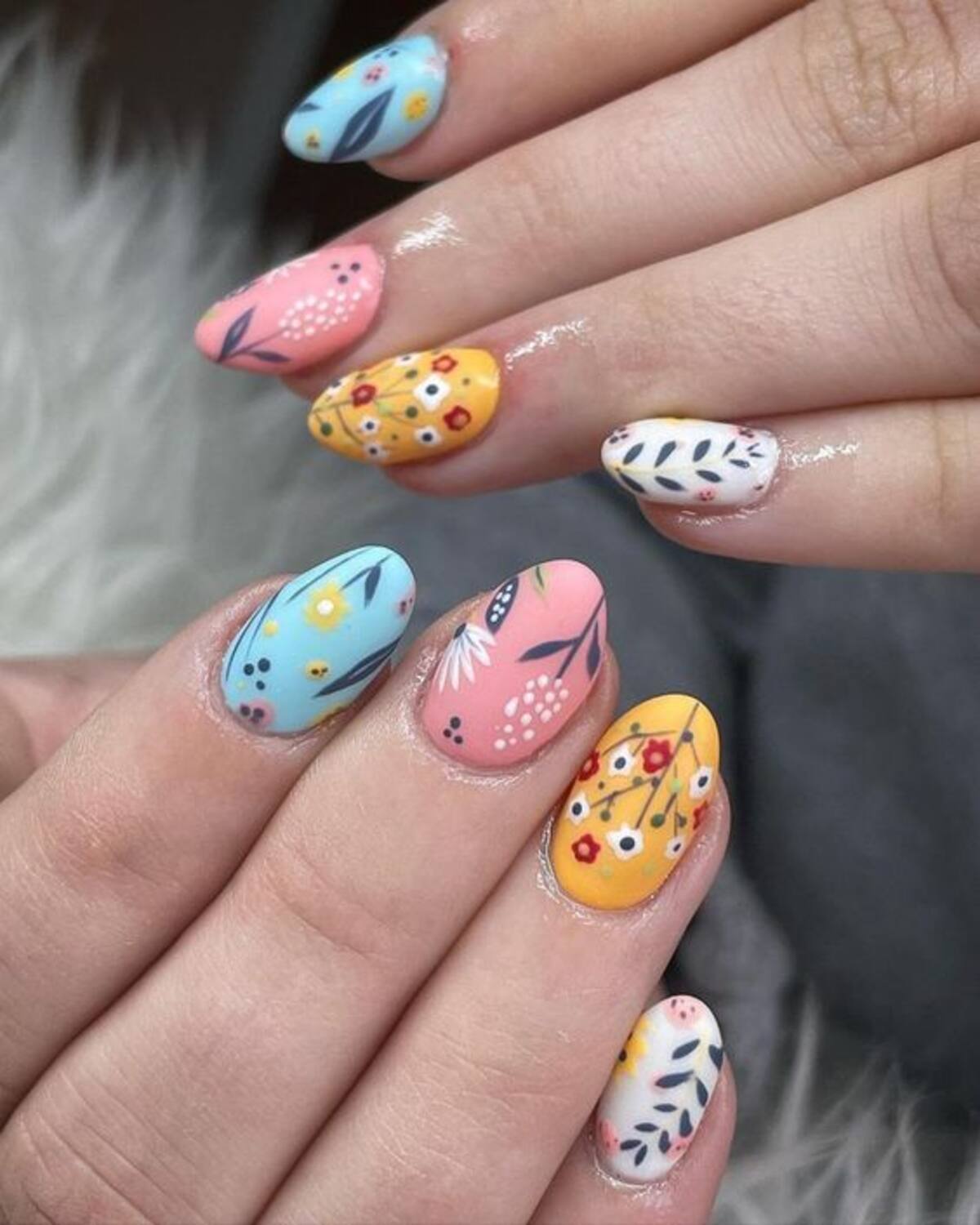 Uñas florales.