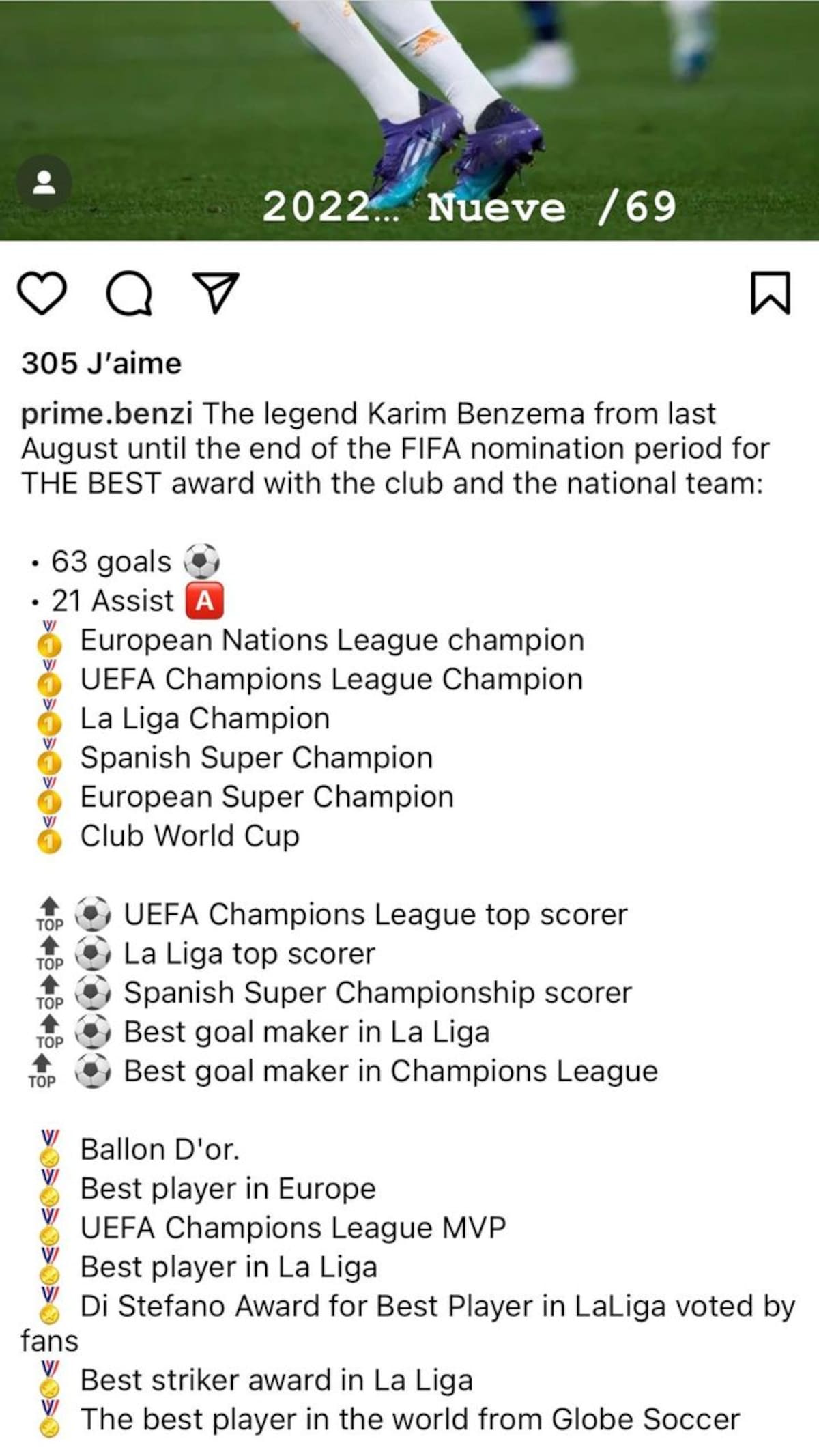 Los números que Karim Benzema le enrostra a la FIFA.