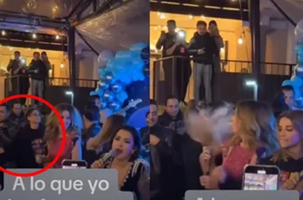 Captan a Galilea Montijo cacheteando a Wendy Guevara durante la fiesta que le organizo