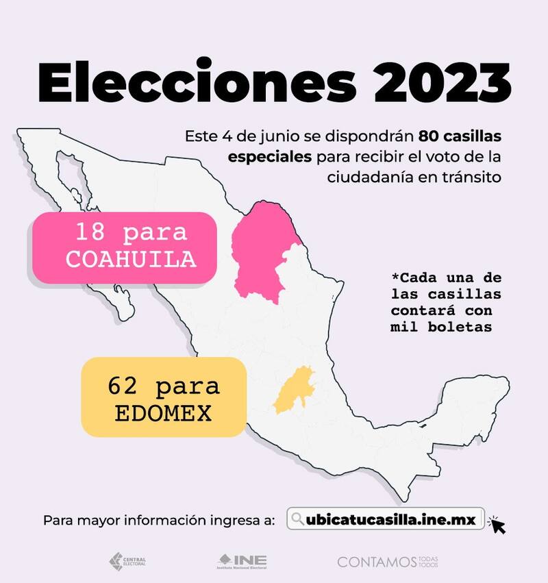 El INE colocará casillas especiales para las elecciones de este año.