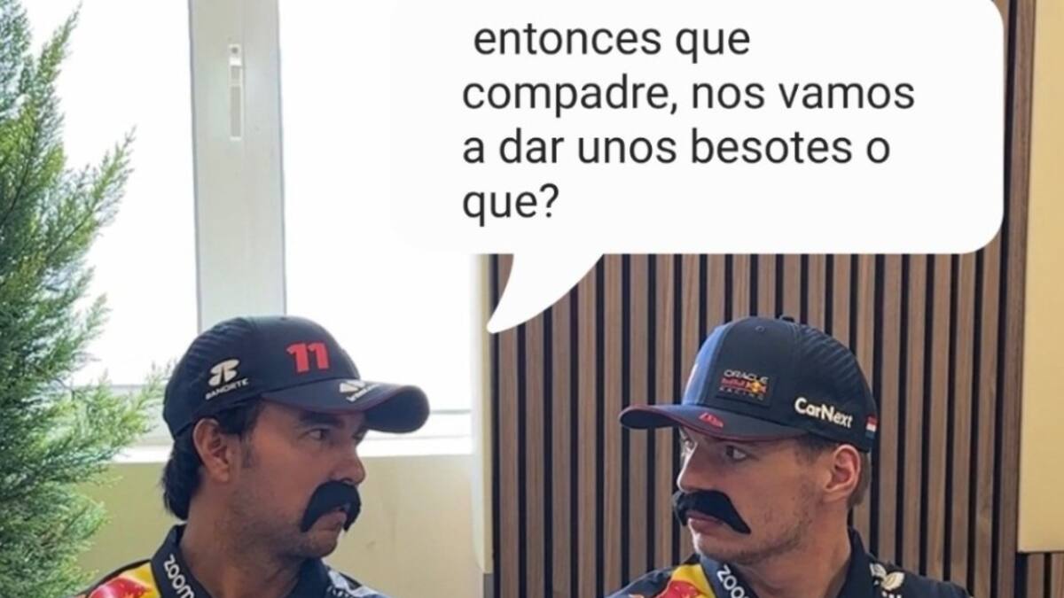 Checo Pérez y Max Verstappen recibieron muchos memes en redes sociales.