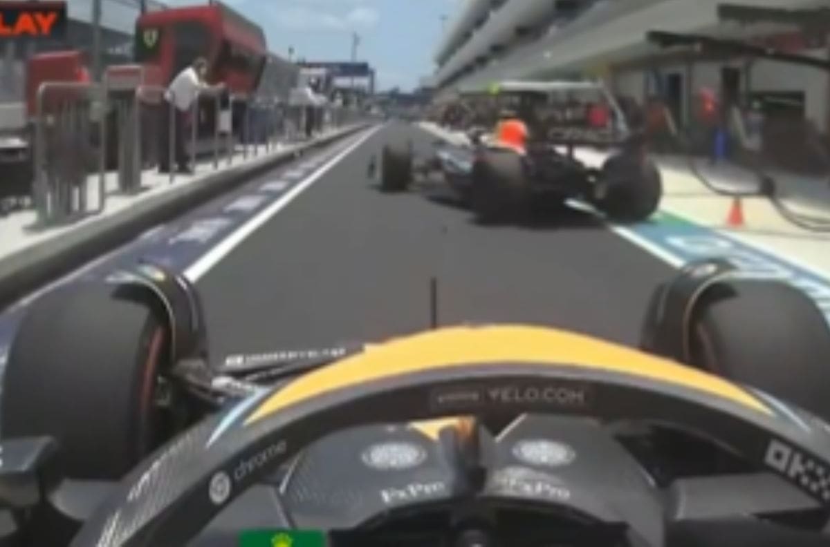 VIDEO | Descuido de Red Bull por poco provoca terrible accidente de Checo Pérez con Oscar Piastri