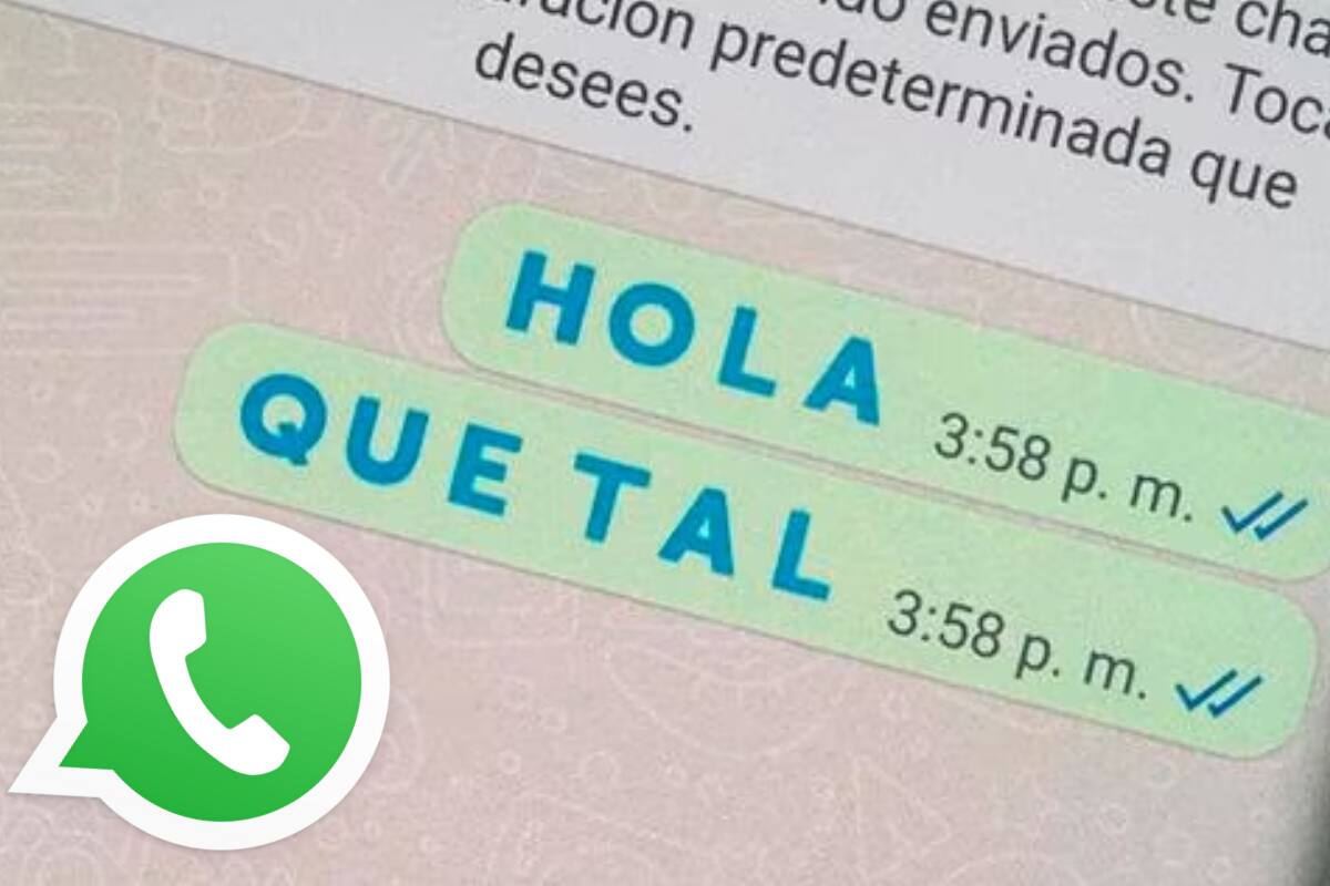 Estos son los pasos para personalizar las letras de tus mensajes en color azul.
