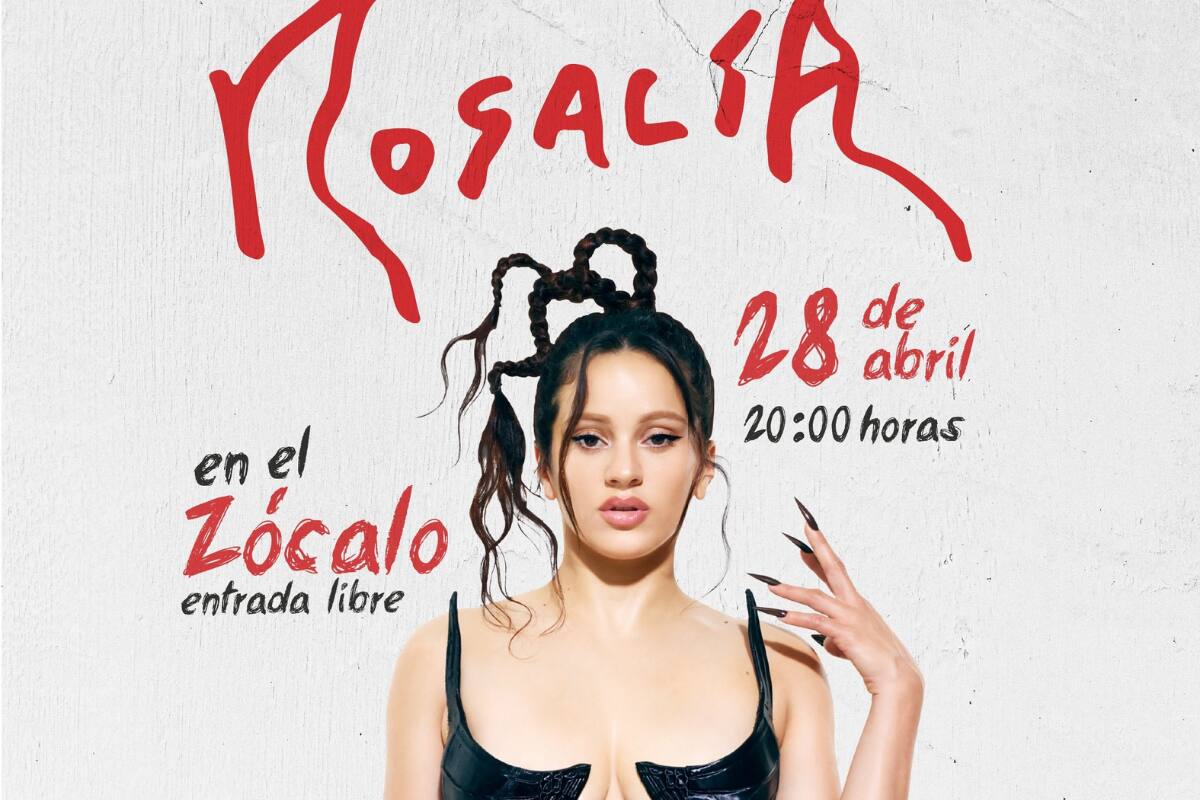 Rosalía en el Zócalo de la CDMX.