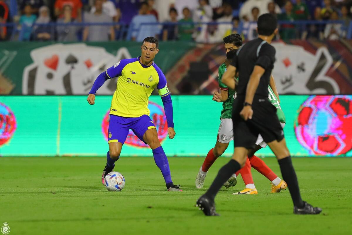 Cristiano Ronaldo en el partido del Al Nassr contra Al-Ettifaq.