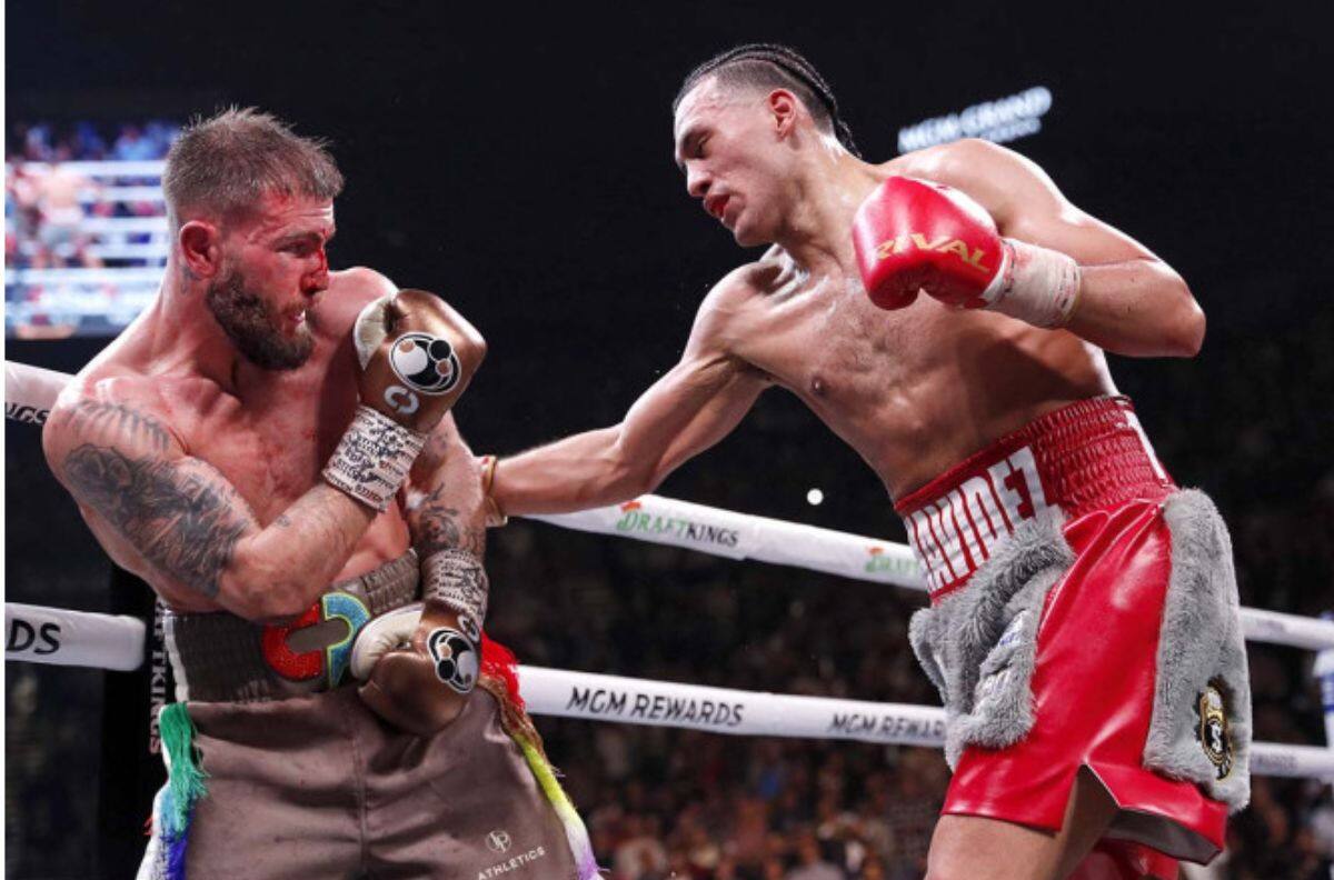 La promesa que hizo David Benavidez frente a Caleb Plant y que cumplió