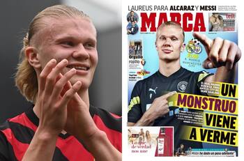 Diario Marca se vuelve loquito con la visita de Erling Haaland al Real Madrid: “Un monstruo viene a verme”