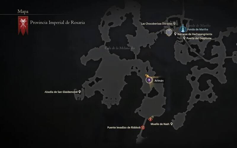 Mapa Ariman. Créditos: Square Enix.