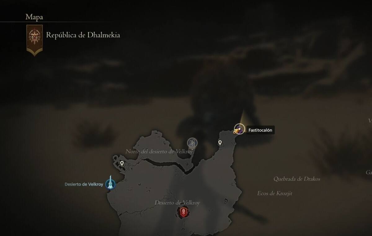 Ubicación Fastitocalón. Créditos: Square Enix.