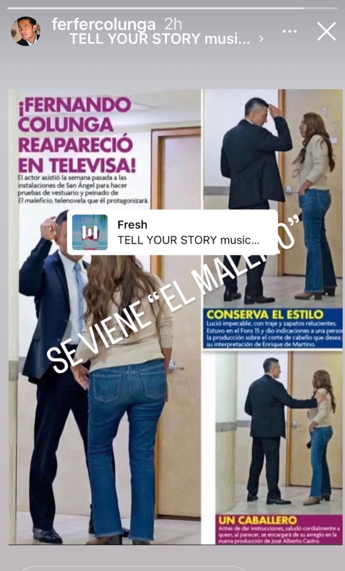 Revelan la nueva imagen del actor para "El maleficio"