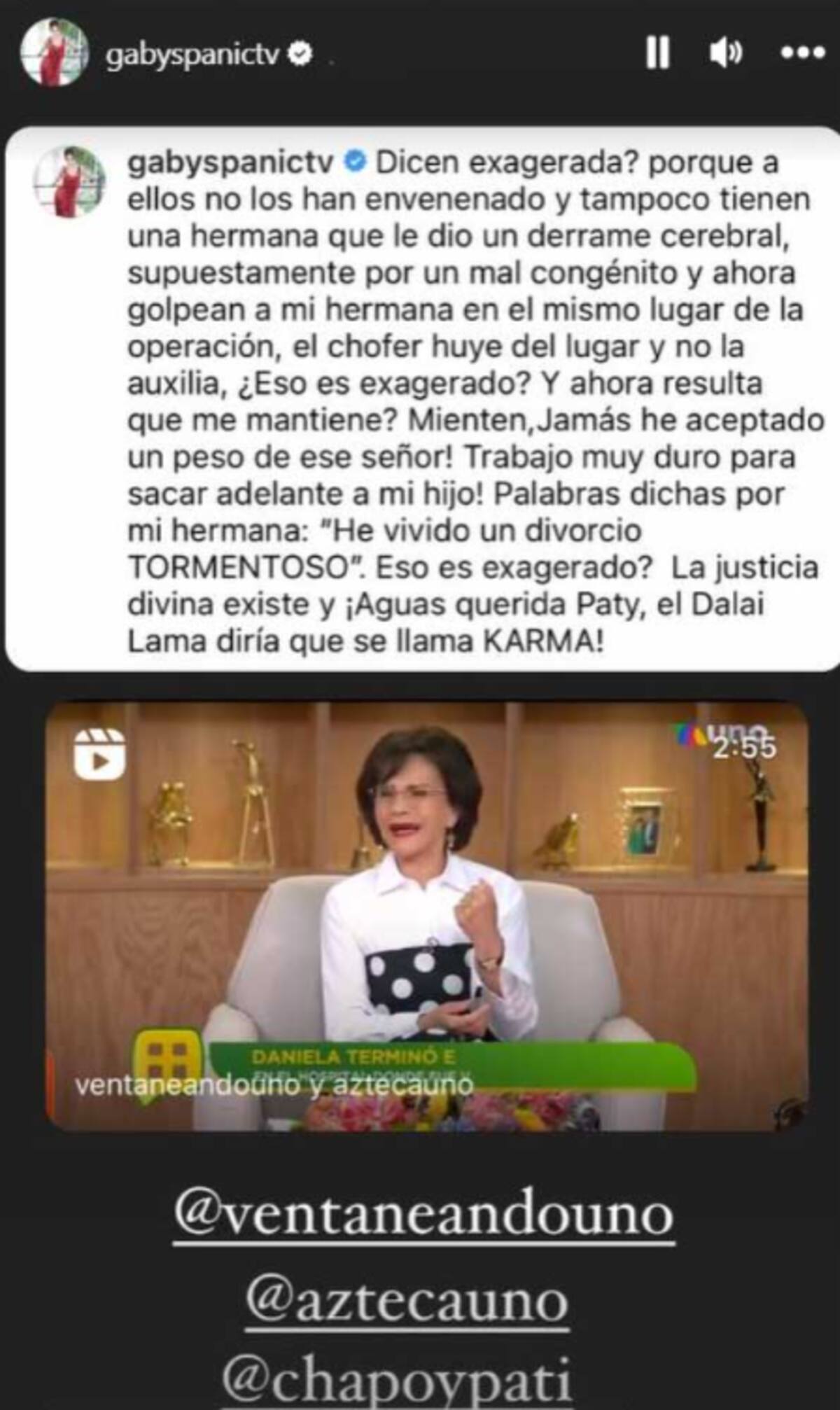 La conductora de Ventaneando la llamó "bipolar"