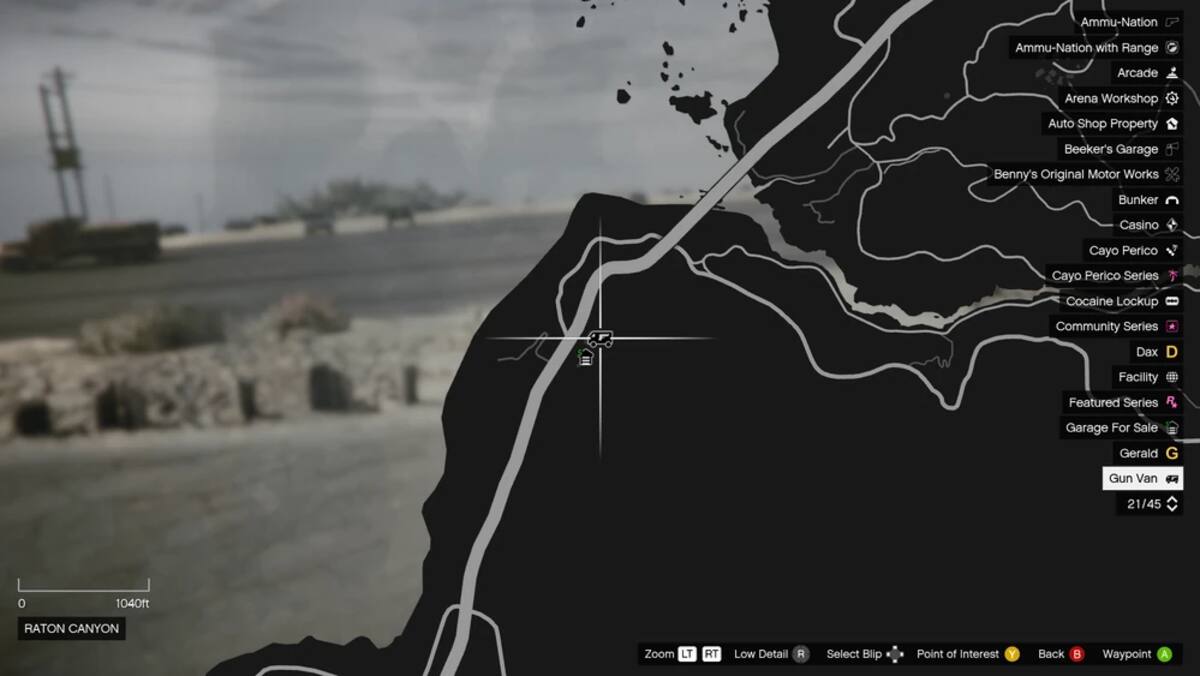 Aquí está la Gun Van este viernes. Créditos: GTA