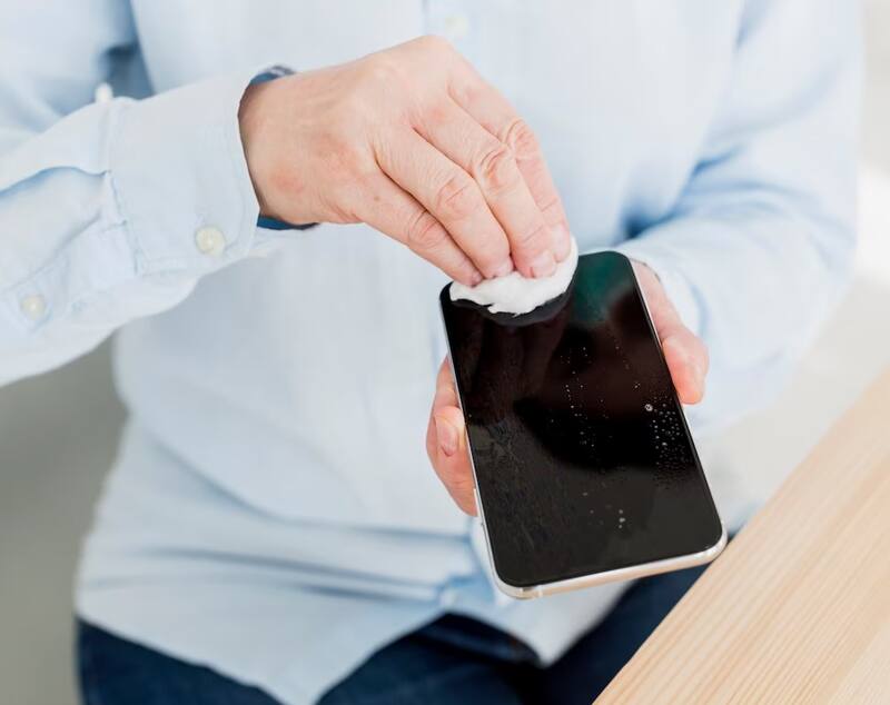 Una de las diferencias entre el hidrogel y el vidrio templado es la forma en la que se limpia.