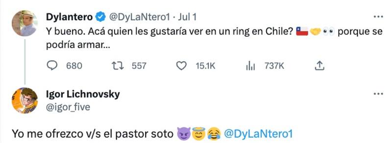 El central se postuló en redes sociales.