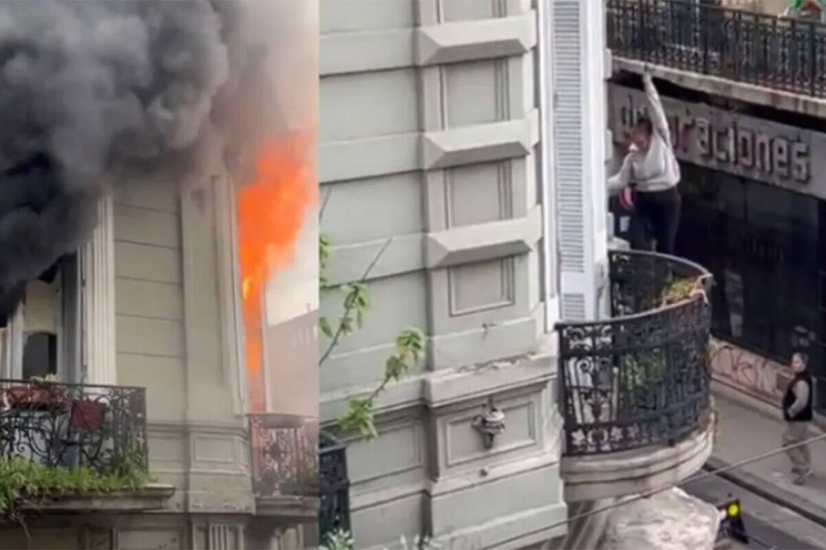La mujer está internado en un hospital. Créditos: Captura video @Marcelo_MM2023