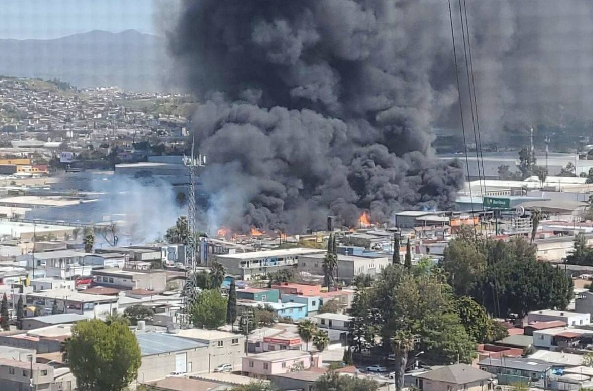 VIDEOS | Planta recicladora se incendia en Tijuana por segunda ocasión