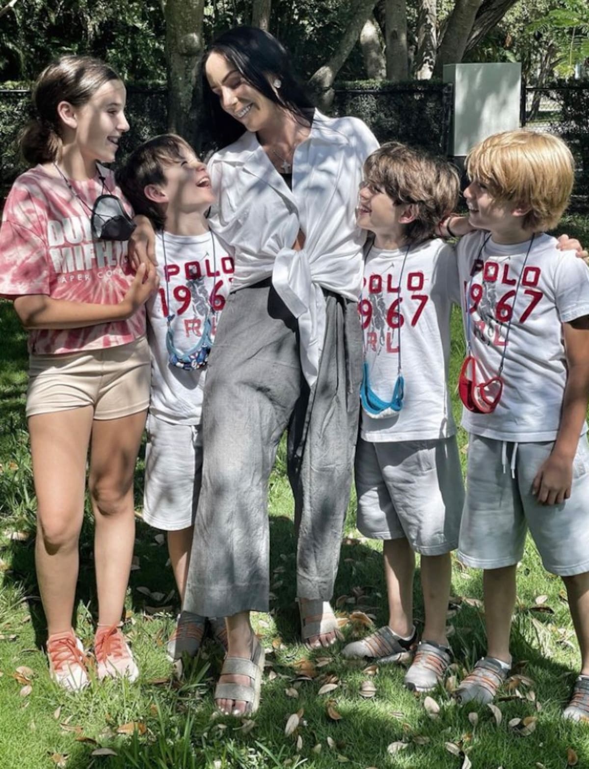 La presentadora en compañía de su familia