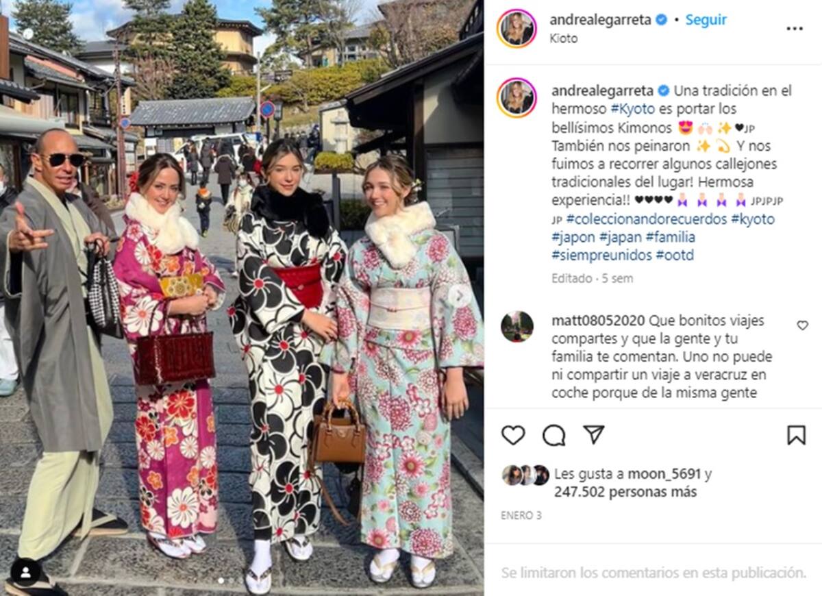 El último viaje de Andrea Legarreta y Erik Rubín en Japón