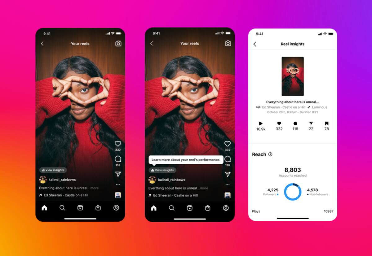 Así se verán las nuevas estadísticas. Créditos: Instagram.