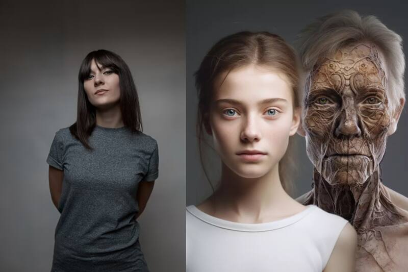 Así sería el aspecto de los humanos en el futuro, según la IA Midjourney.