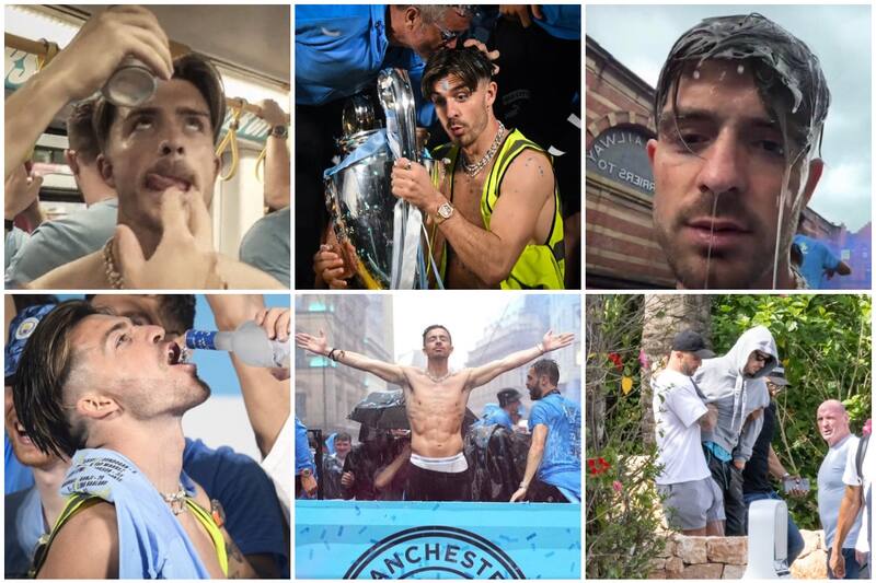 El futbolista inglés fue el más extrovertido en la celebración del Manchester City