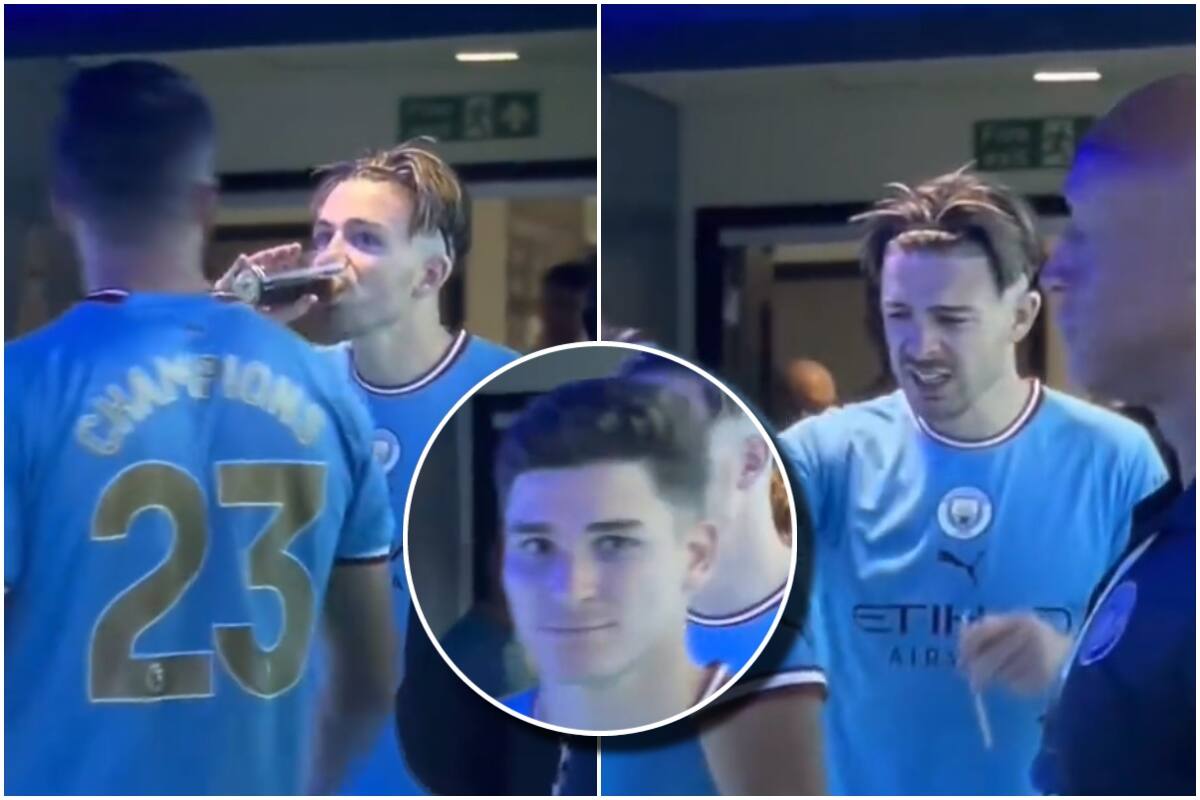 Grealish fue el más entusiasmado para tomar el fernet.