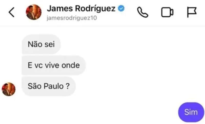 Chat filtrado de James Rodríguez y Fernando Campos