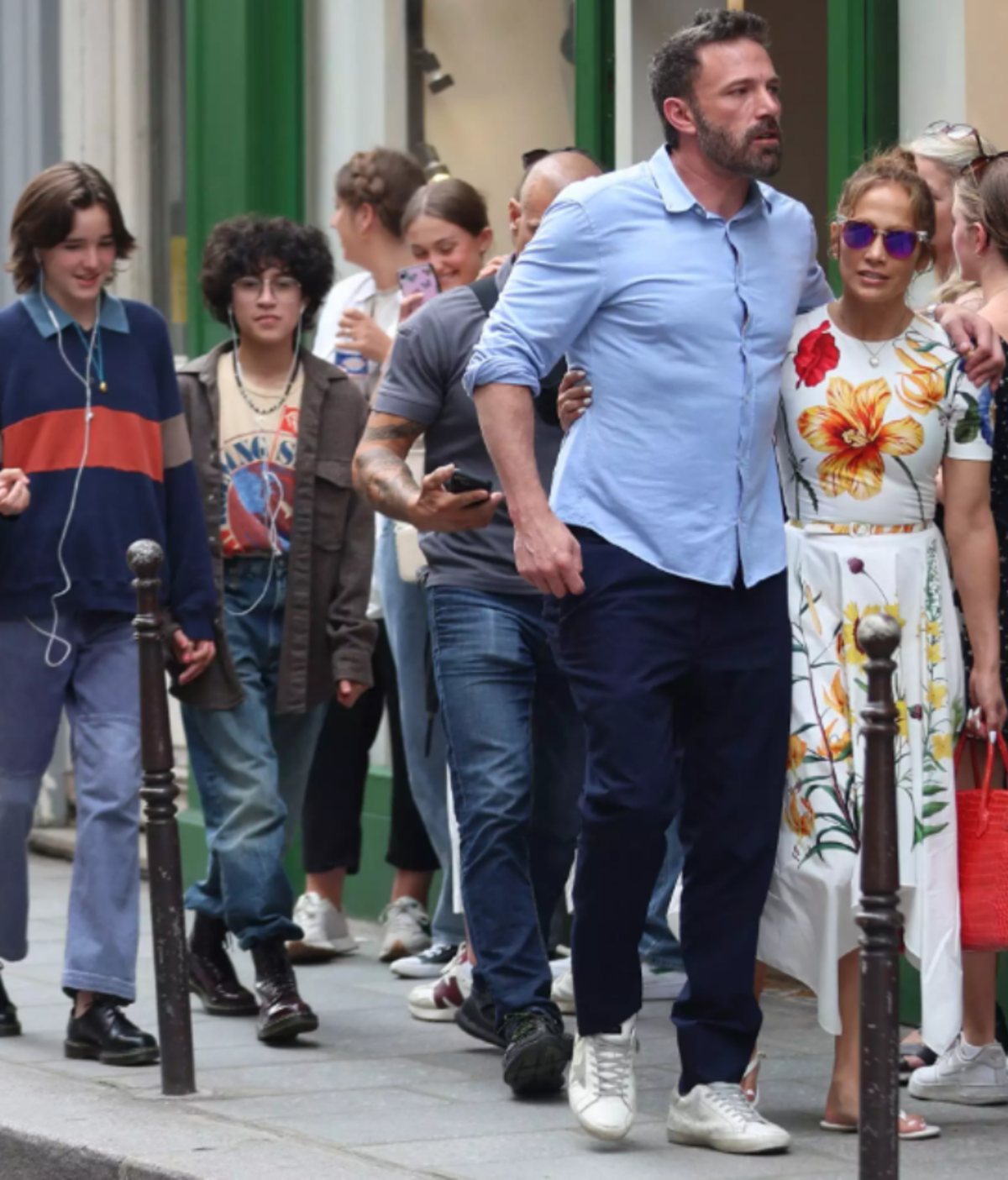 Jennifer Lopez y Ben Affleck de paseo con sus respectivas hijas, Emme y Seraphina