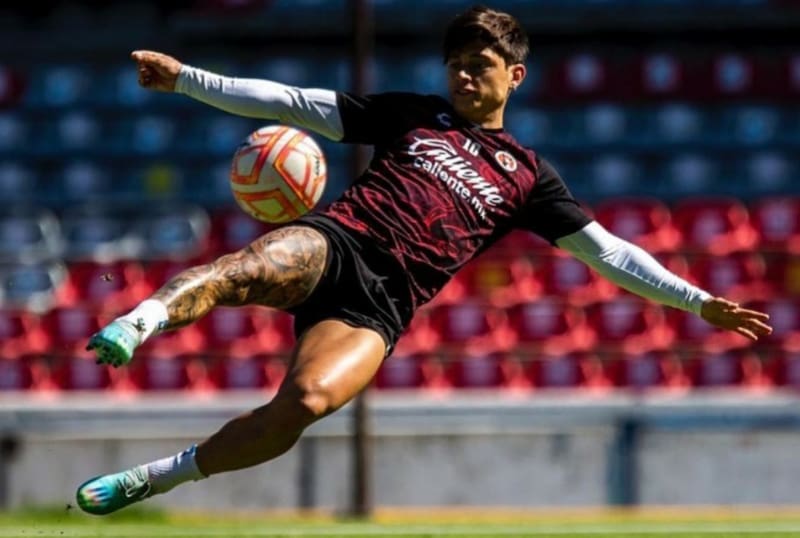 , delantero del Xolos de Tijuana. Foto: Instagram Joaquín Montecinos.