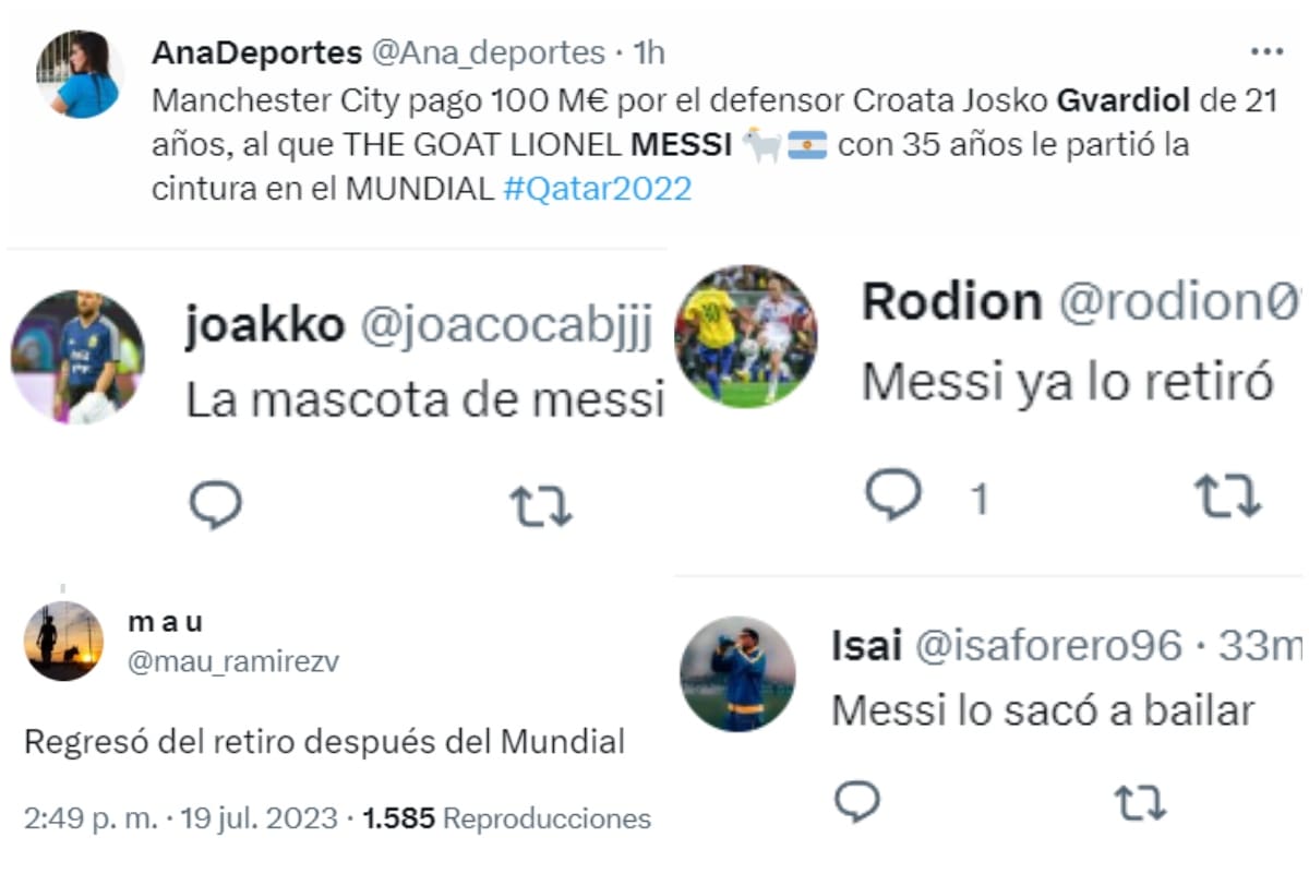 Las burlas de los hinchas argentinos a Josko Gvardiol tras su fichaje en el Manchester City