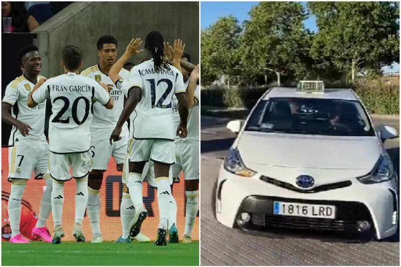 se moviliza en taxi por España